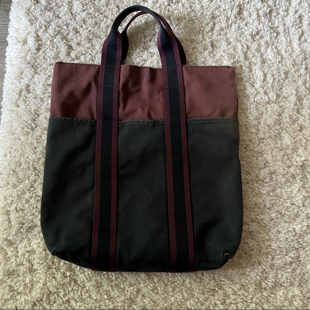 Hermes canvas tote bag
